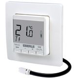 Concealed thermostat as underfloor controller, AC 230V, 1 make contact 16 A, white backlighting