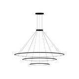 Pendant Circular Outward 3 Rings (ø3000 ø2000 ø1200) LED 366.7W 20904lm 4000K White