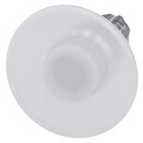 Illuminated mushroom pushbutton, 22 mm, round, metal, shiny, white,  3SU1051-1CD60-0AA0-Z Y12