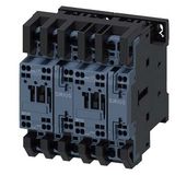 Reversing contactor assembly AC-3, 7.5 kW/400 V 24 V AC, 50/60 Hz, 3-pole S0