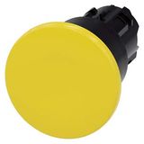 Mushroom pushbutton, 22 mm, round, plastic, yellow, 40mm, latching, pull-to-unlatch mechanism, 3SU1000-1BA30-0AA0-Z Y19