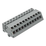 1-conductor female connector, angled CAGE CLAMP® 2.5 mm² gray