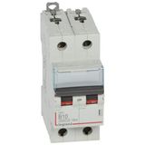 DX³6000 10kA high inlet and low outlet 2P screw circuit breaker 230V~ to 400V~ - 10A - curve B - 2 modules