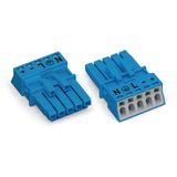 Socket 5-pole Cod. I blue