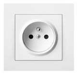 SANTRA 2P+Z SCHUKO FLUSH-MOUNTED SOCKET n/f