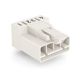 Plug for PCBs angled 4-pole white