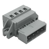 1-conductor male connector CAGE CLAMP® 2.5 mm² gray