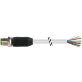 M12 male 0° A-cod. with cable PVC 8x0.25 gy UL/CSA 99,99m