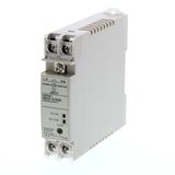 Power supply, plastic case, 22.5 mm wide DIN rail or direct panel moun