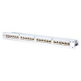 E-DAT C6A 24 port patch panel 1RU LSA modular