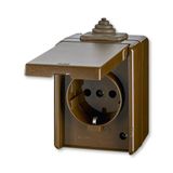 5518-3929 H Socket outlet with earthing contacts, with hinged lid ; 5518-3929 H