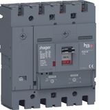 Moulded Case Circuit Breaker h3+ P250 TM ADJ 4P4D N0-100% 160A 50kA FT