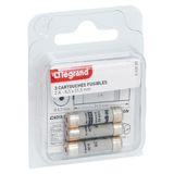 Fuse cartridges for fuse holders - with indicator - 8.5x31.5mm - 2A