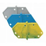 End plate snap-fit type 1.5 mm thick blue