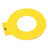 Legend Plate, 60mm Round, Universal, Yellow, Blank