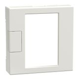 Central plate for universal temperature controller insert with touch display polar white glossy, System M