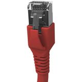 Patchcord RJ45 shielded Cat.6a 10GB, LS0H, red,     2.0m