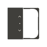SRB-2-85NS Cover plate - free@home / KNX 2-gang sensors - Blind - Soft Black for Venetian blind Two-part button Black - Sky Niessen