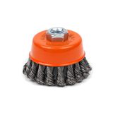 Cup brush M14 75mm for angle grinder M14 (twisted wire)
