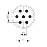 contact insert (circular connector), Solder pin, Solder cup, Solder cu