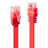 2m Cat.6 U/UTP Flat Network Cable, Red RJ45, M/M, 250MHz, copper, 32AWG