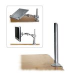 Desk Clamp Pole, 450mm Modular, space saving mounting system for notebooks & monitors!