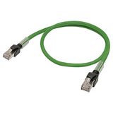 Ethernet patch cable, S/FTP, Cat.5, PUR (Green), 1 m XS6W0016C