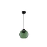 Matt Black Metal  & Dark Green Glass  LED E27 1x12 Watt 230 Volt  IP20 Bulb Excluded  D: 24 H1: 24.8 H2: 183.8 cm Adjustable height