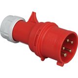 CEE-plug with short entry bush, 5-pole