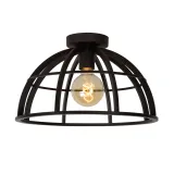 Lucide DIKRA - Flush ceiling light - 1xE27 - Black