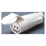 STRAIGHT CONNECTOR - IP44 - 3P 16A 40-50V 50-60HZ - WHITE - 12H - SCREW WIRING