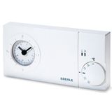 Clock thermostat, daily program, 5-30C, with TA output, 24V, 1 changeover contact, potential free, 16 A