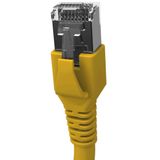 Patchcord RJ45 shielded Cat.6a 10GB, LS0H, yellow, 10.0m