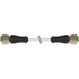 M12 female 0° / M12 female 0° A-cod. PUR 5x0.34 gy +drag ch. 4.2m