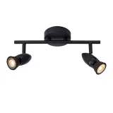 Lucide CARO - Ceiling spotlight - 2xGU10 - Black