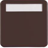 Rocker, lab. field, splash-proteced flush-mtd IP44, brown glossy