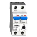 Motor Protection Circuit Breaker, 2-pole, 1.0-1.6A