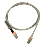 LED Patchcord RJ45 shielded, Cat.6a 10GB, LS0H, grey, 2.0m