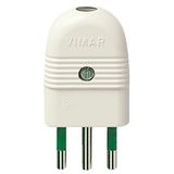 2P+E 10A axial plug white