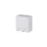 Keystone wall outlet surface mounted 2 port unequipped pure white