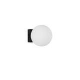 Sandy Black Metal & Aluminium White Opal Glass Switch On/Off LED 1x6 Watt 240 Volt 445Lm 3200K IP20 D: 12.5. W: 12.5 H: 14.5 cm