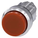 Illuminated pushbutton, 22 mm, round, metal, shiny, amber, pushbutton,  3SU1051-0BB00-0AA0-Z X90