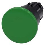 Mushroom pushbutton, 22 mm, round, plastic, green, 40 mm, latching, pull-to-unlatch mechanism, Z=50-unit packaging