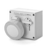 INTERLOCKED SOCKET 2P+E IP67 32A 12h