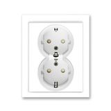 5512M-C03459 03 Double socket outlet with earthing contacts, shuttered