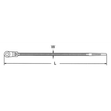 Cable tie natural 100x2.5 mm with eye