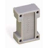 Spacer module modular bridging commoned terminal blocks gray