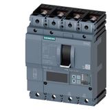 circuit breaker 3VA2 IEC Frame 250 breaking capacity class C Icu=110 kA @ 415 V 4-pole, line protection ETU560, LSIG, In=160 A overload  3VA2216-7JQ42-0DF0