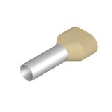 Wire end ferrule, Twin wire-end ferrule, 10 mm², Stripping length: 23 