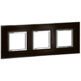 Plate Arteor - French/German std - square - 3 x 2 modules - mirror black